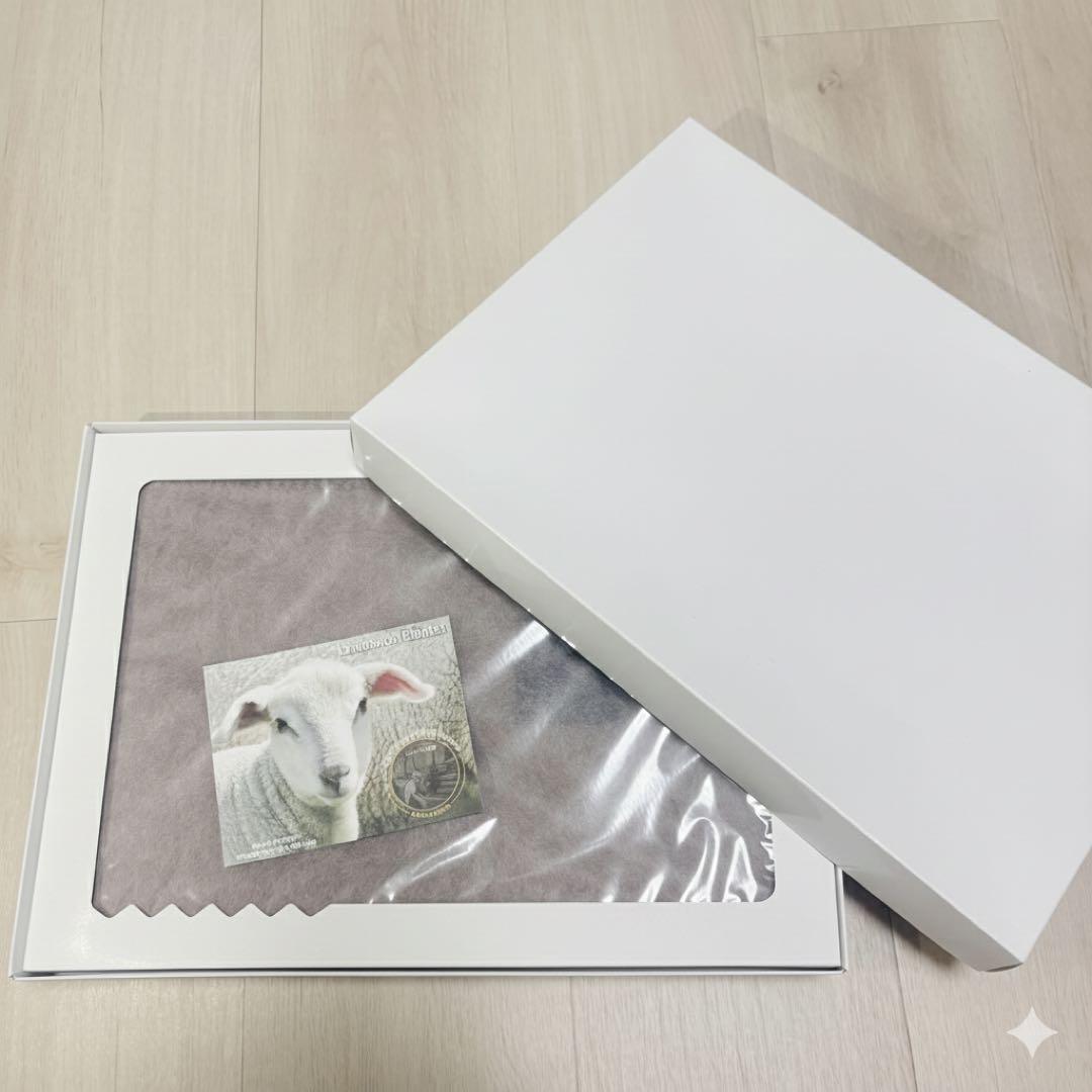 【新品未使用】日本製 ラムウール100％ブランケット SANKO TEXTILE