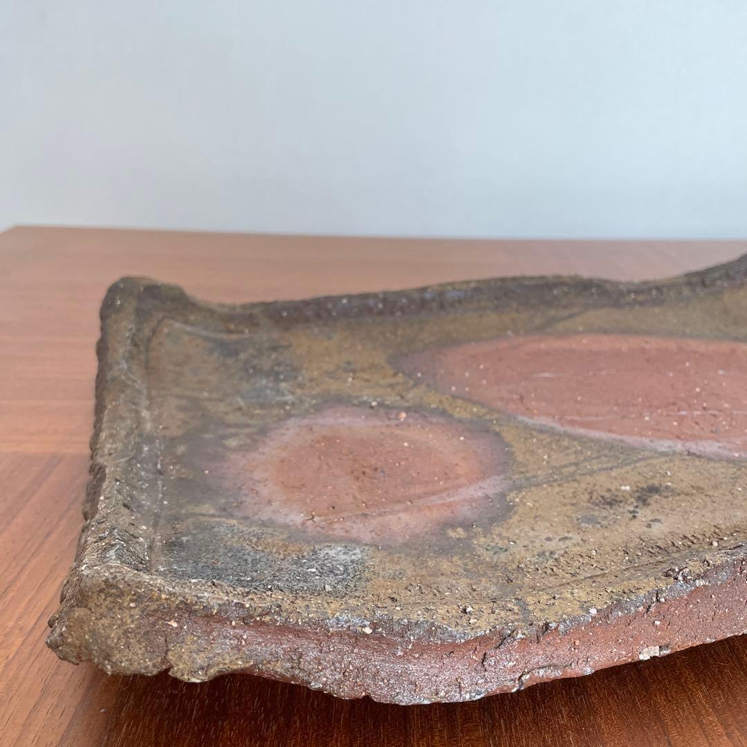 焼き締め　板皿　未使用