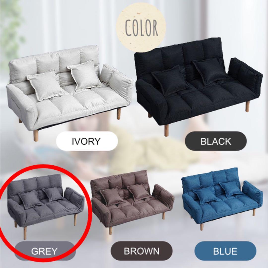 【人気商品！売り切れ御免！！グレー】マルチソファ ソファベッド 2人掛け