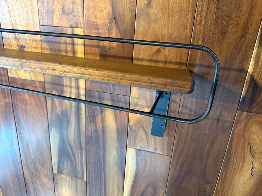 アンティーク風　棚板　アイアン金具付き