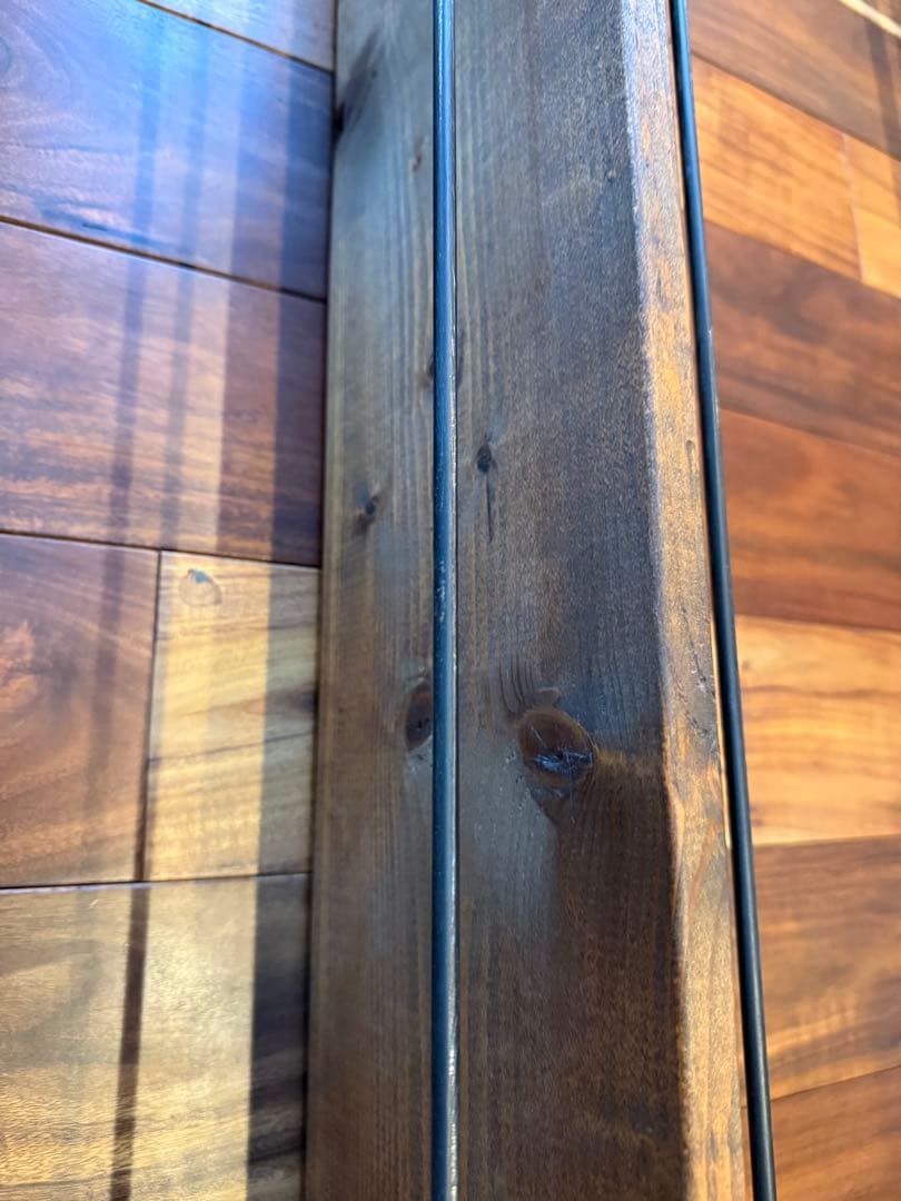 アンティーク風　棚板　アイアン金具付き