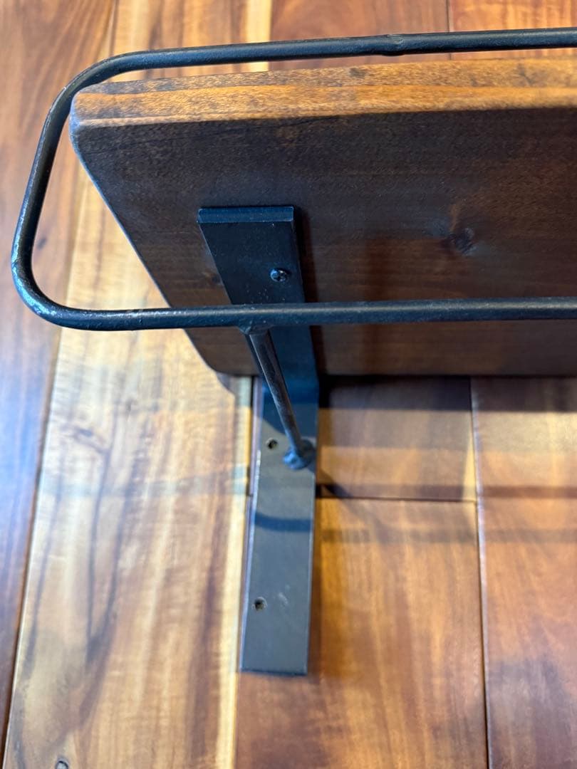 アンティーク風　棚板　アイアン金具付き