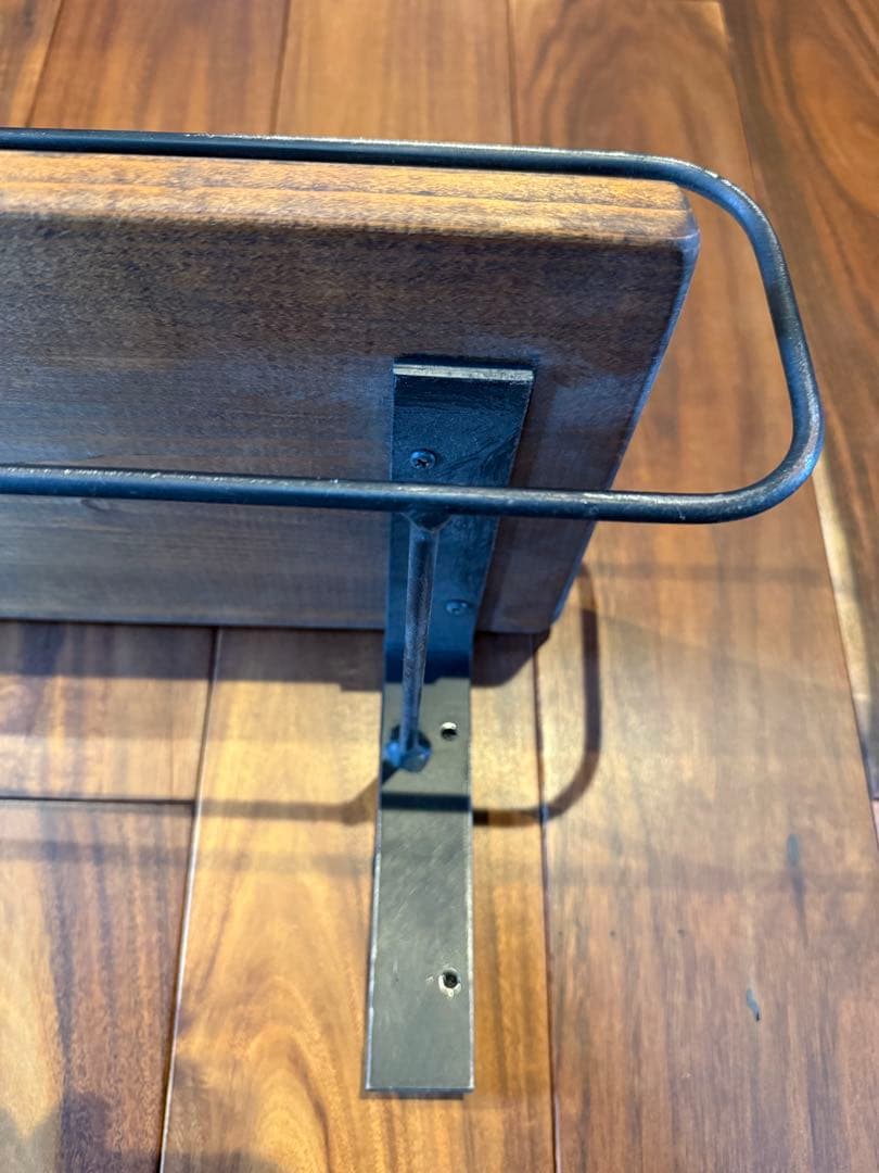 アンティーク風　棚板　アイアン金具付き