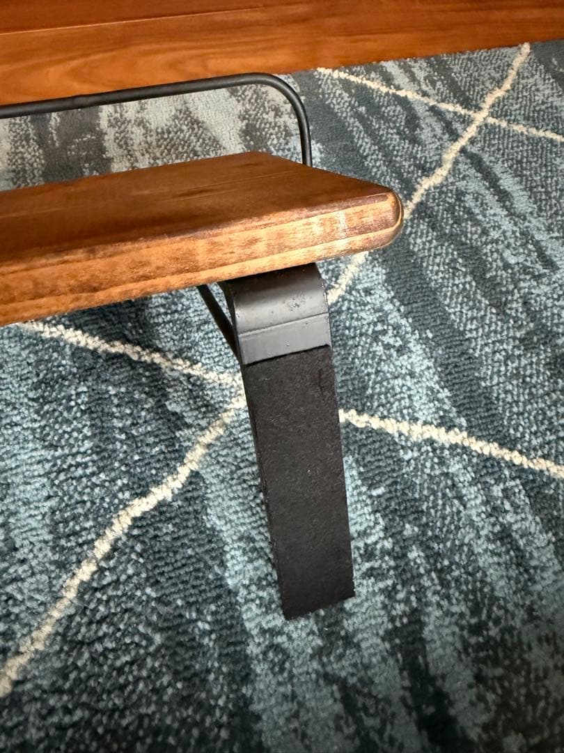 アンティーク風　棚板　アイアン金具付き