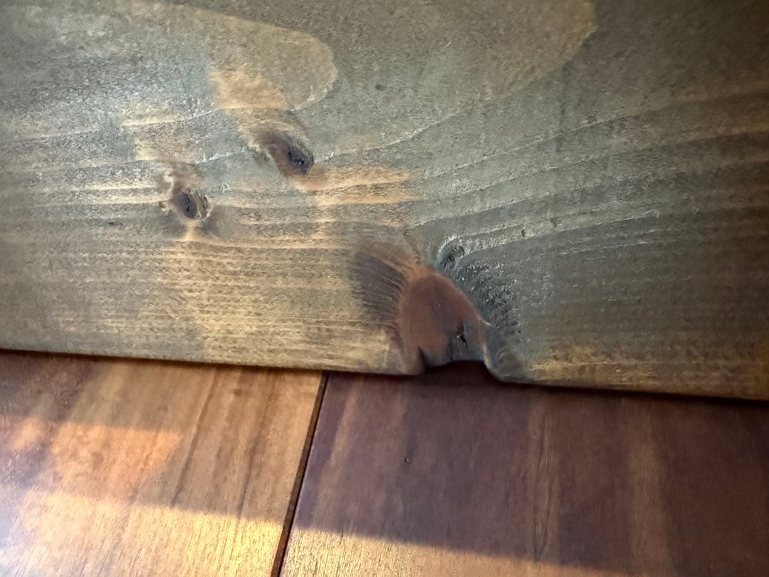 アンティーク風　棚板　アイアン金具付き