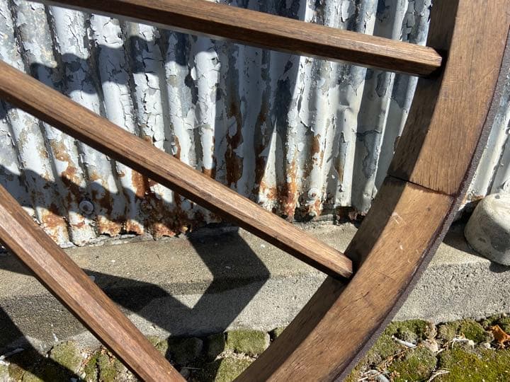 でかい木製車輪 アンティーク 90センチ