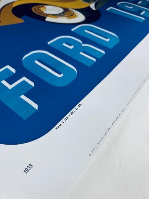 額装済アートポスター クラッシックカー/フォード1936/FORD