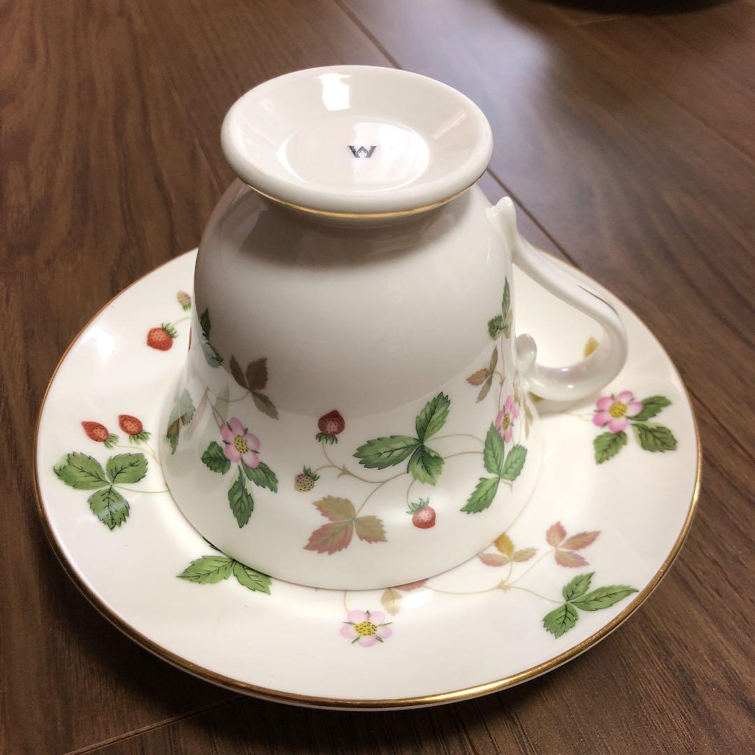 ウエッジウッド ワイルドストロベリー　 カップ&ソーサー　4客セット