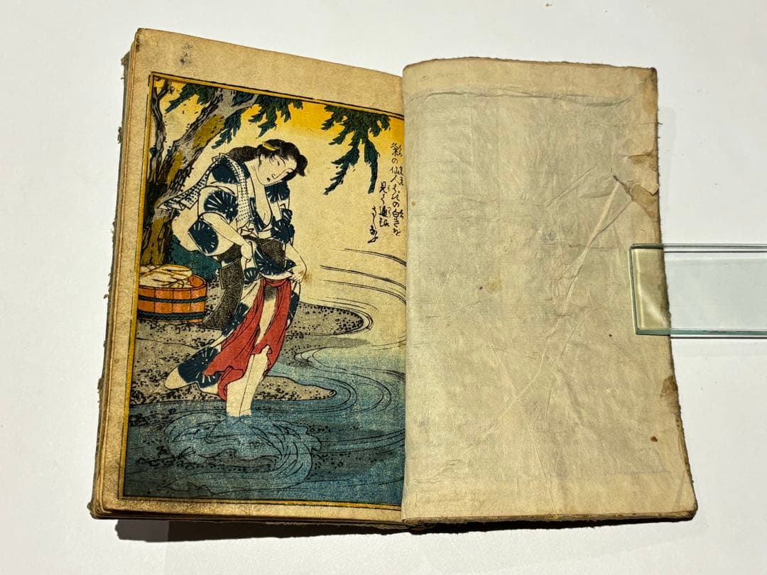 「艶説秘事枕 下の巻」英泉 彩色木版刷り 1冊|艶本 春画 浮世絵 木版画