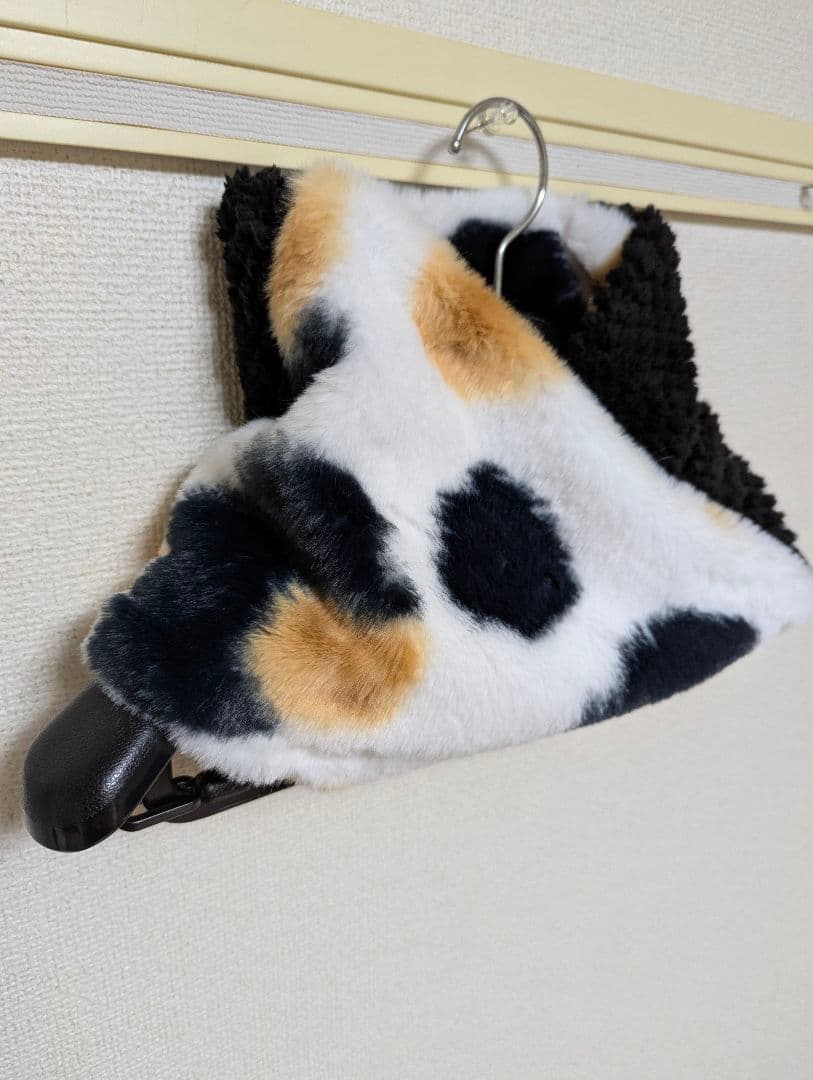 S-66　スヌード　ネックウォーマー　ハンドメイド　 三毛猫柄✖ブラックボア