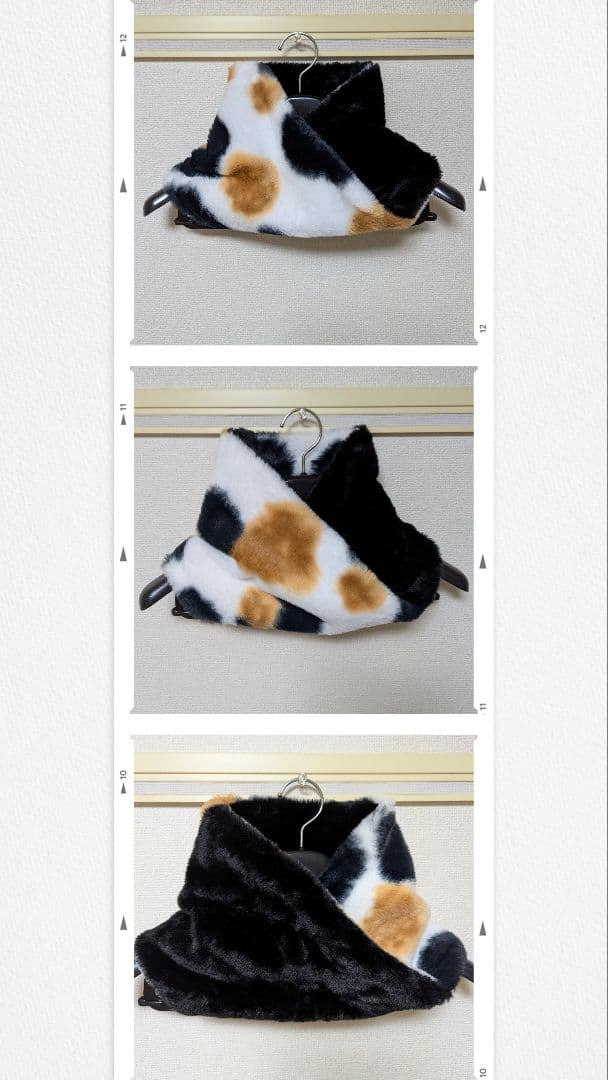 S-66　スヌード　ネックウォーマー　ハンドメイド　 三毛猫柄✖ブラックボア