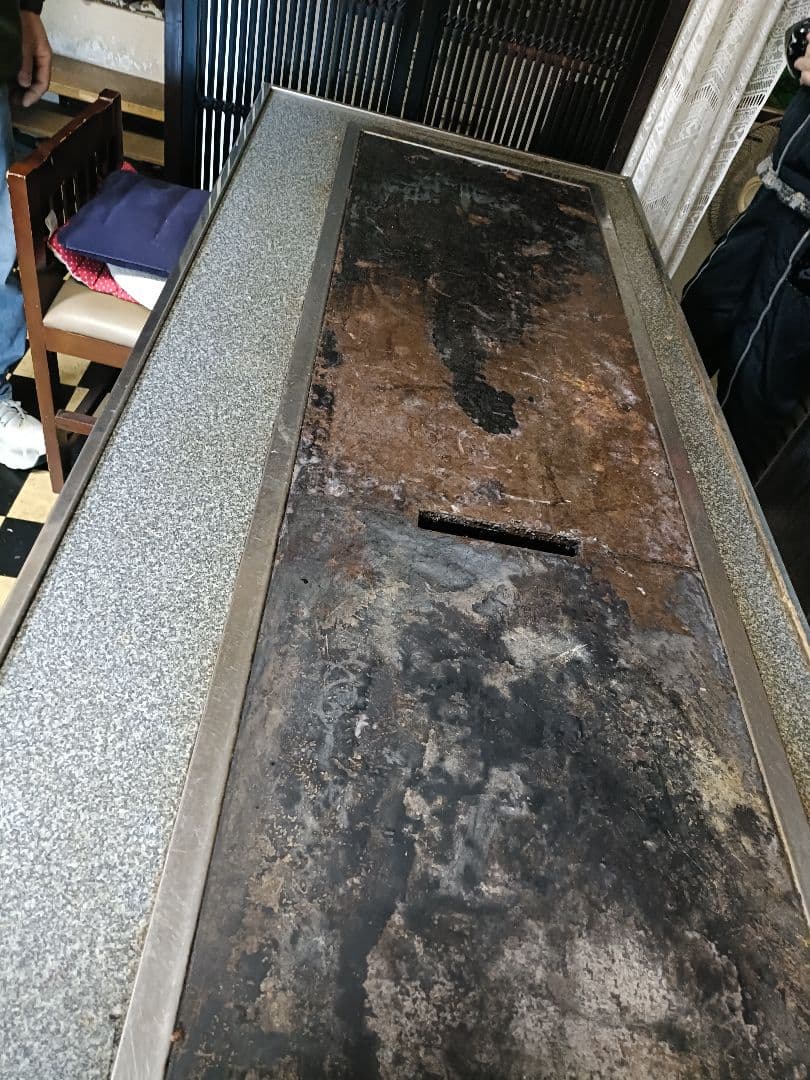 業務用　お好み焼き、焼きそばテーブル　鉄板３枚