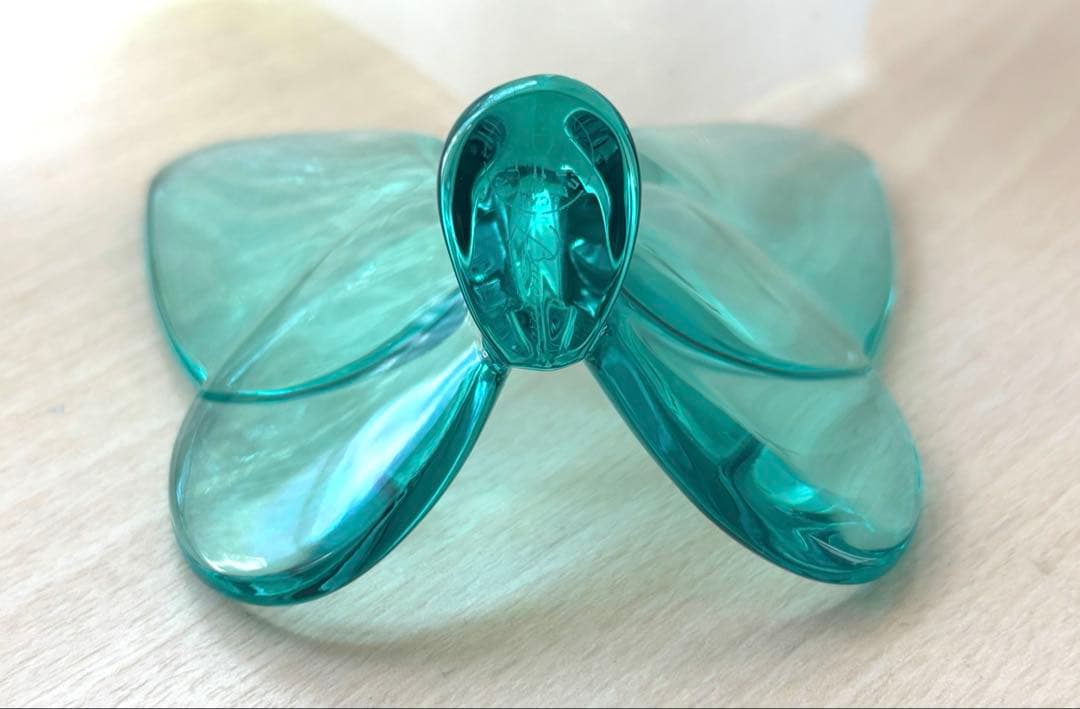 Baccarat ラッキーバタフライ置物 青緑