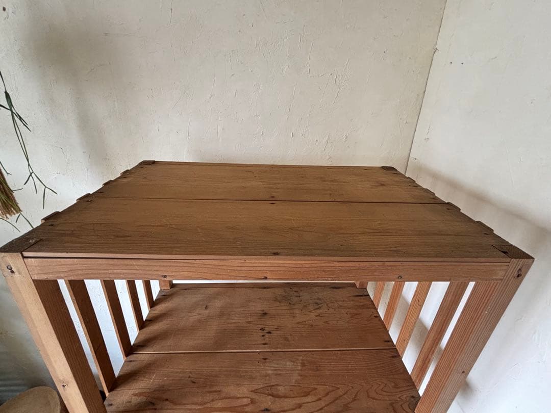 アンティークシェルフ　古い木製ラック