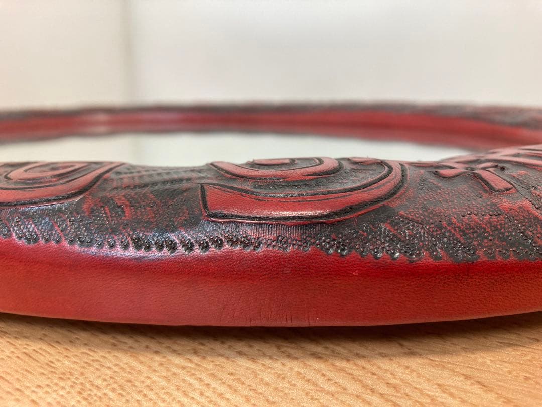 革製フレームウォールミラー