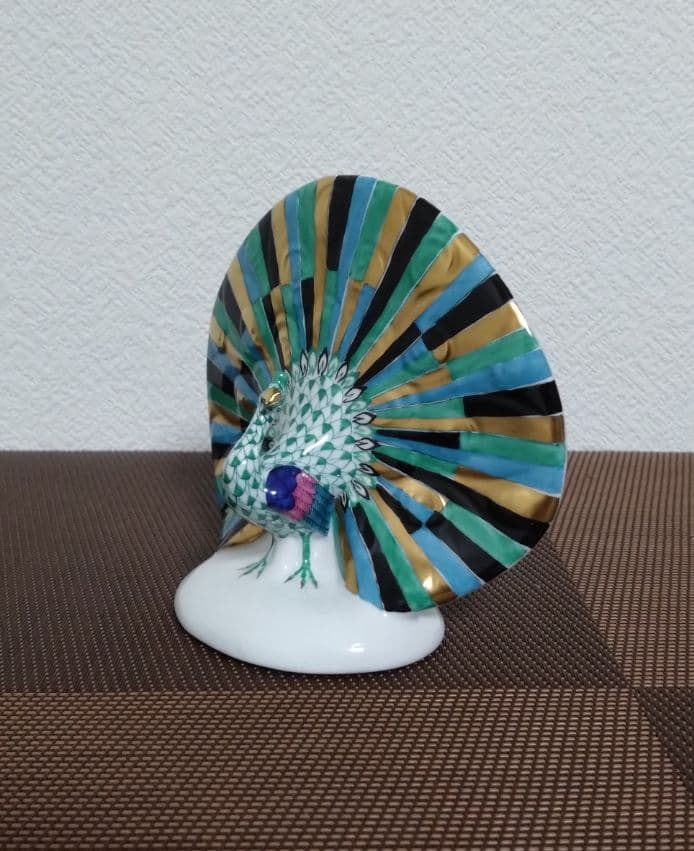 ヘレンド・フィギュリン 孔雀ピーコック