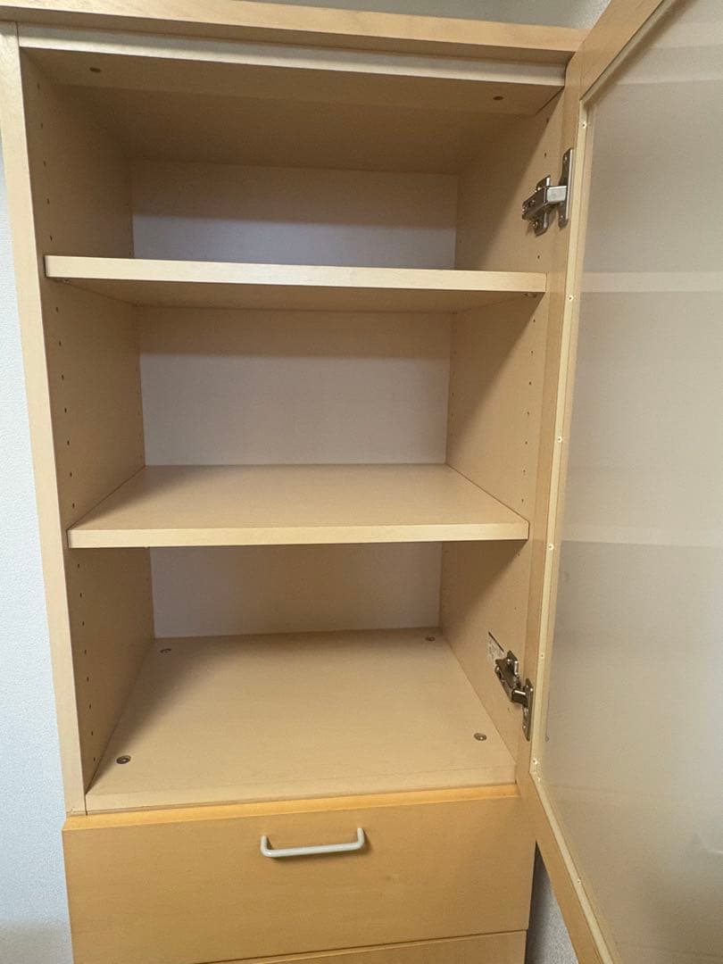 希少無印良品　廃盤　メープル材　食器棚　カップボード