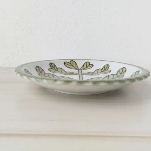 新品　美濃焼　Sango すくすくシリーズ　はっぱ   小皿(14.5cm)