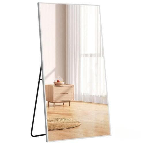 全身鏡 姿見鏡 スタンドミラー 立てかけ 飛散防止 150*80CM ブラック