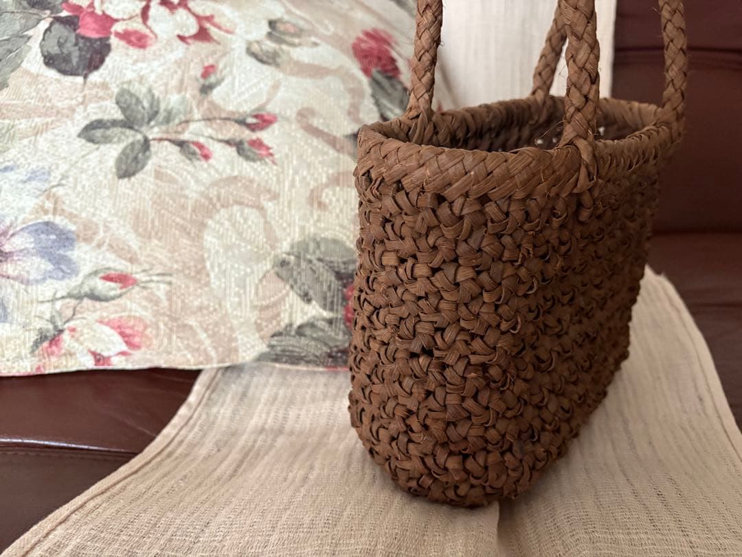 山葡萄かご 小ぶり 花結び オバール