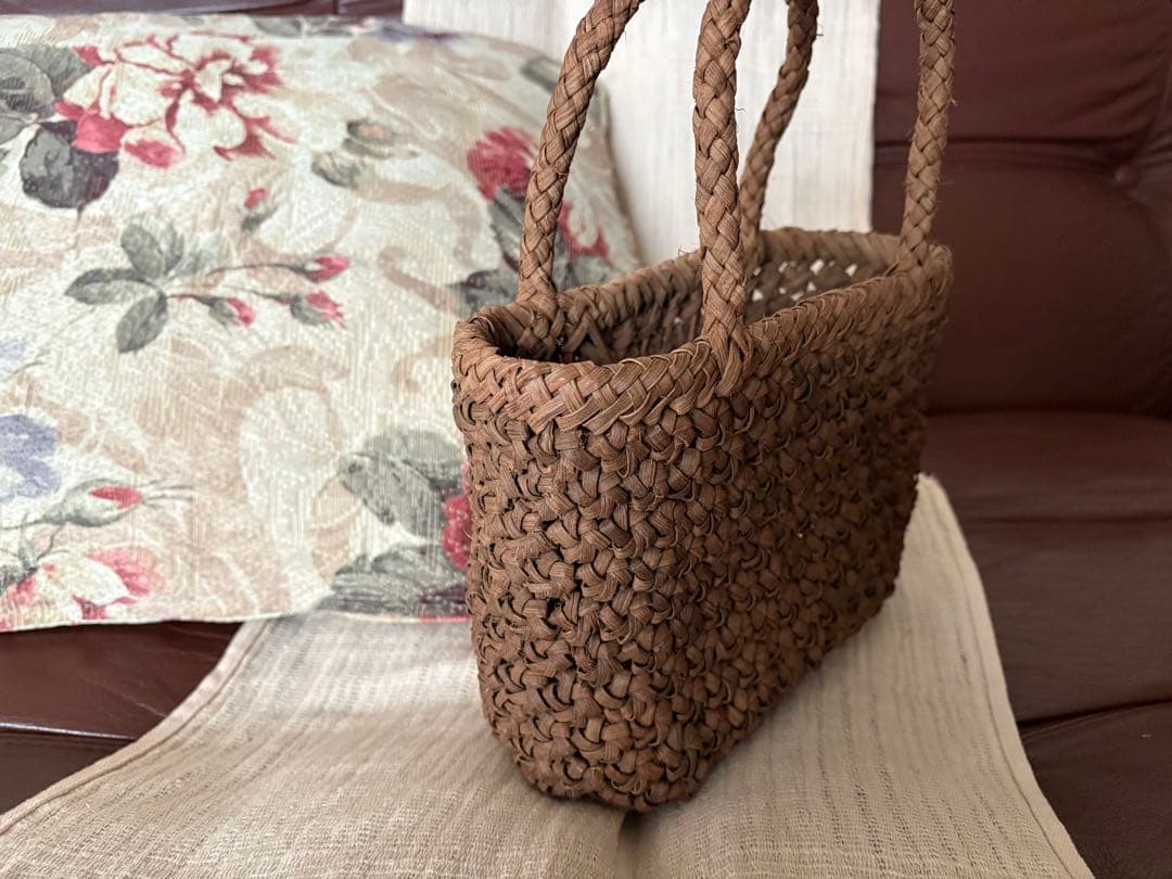 山葡萄かご 小ぶり 花結び オバール