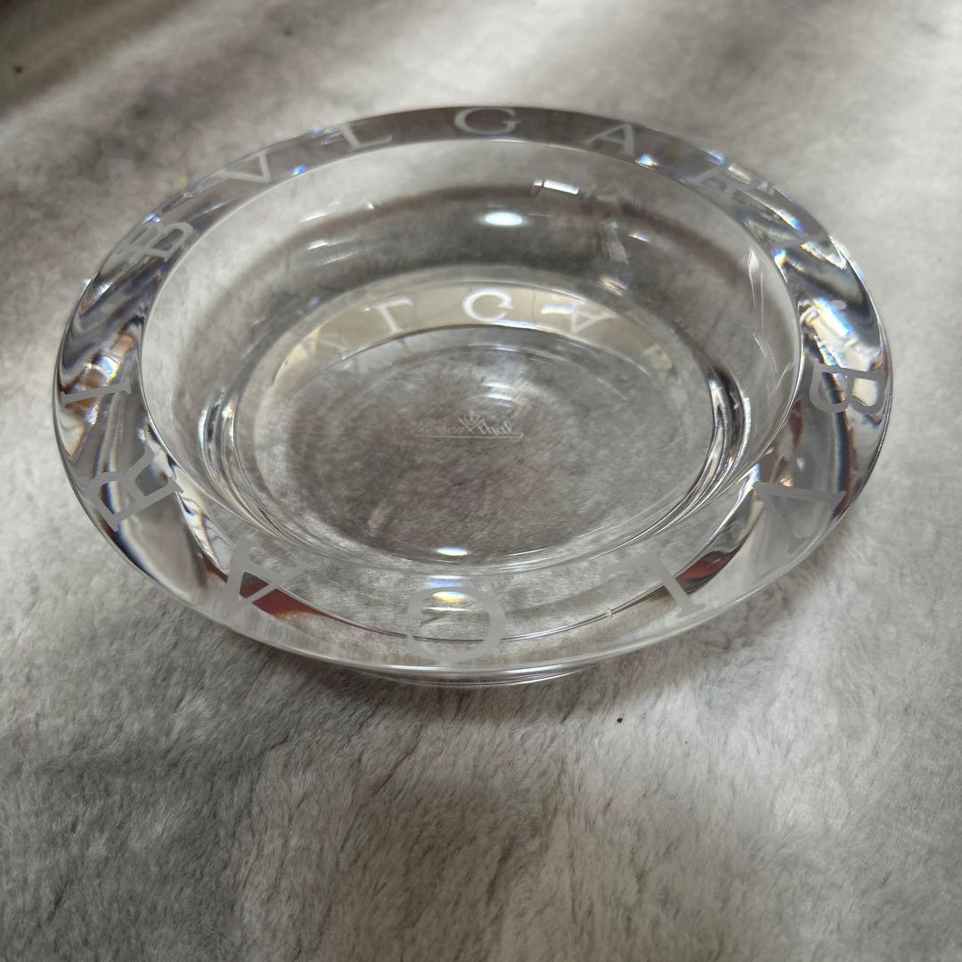 BVLGARI ガラスプレート 直径20cm ブルガリインテリア ラージサイズ