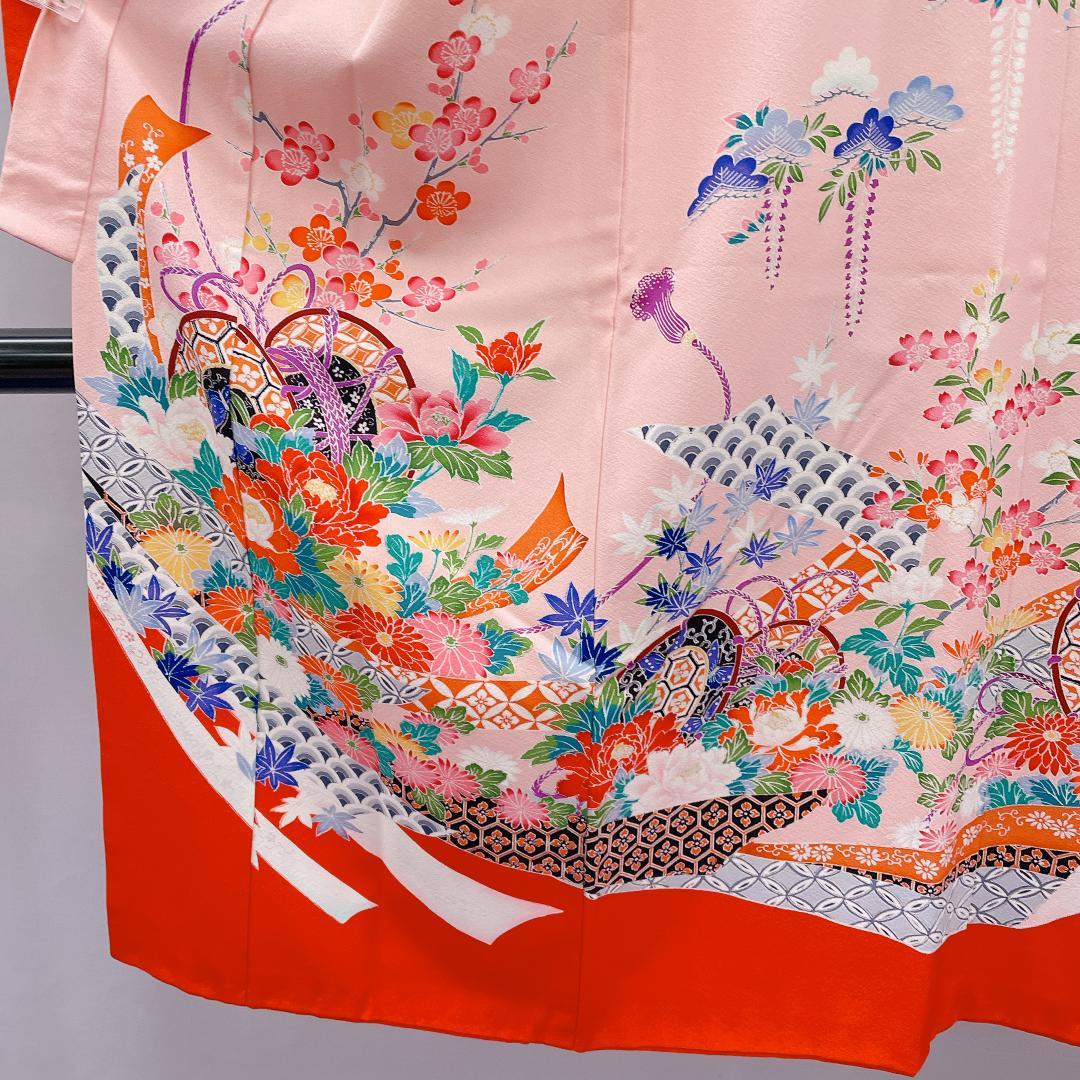 ★4037★ 子供着物 七五三 女の子 四つ身 襦袢付き