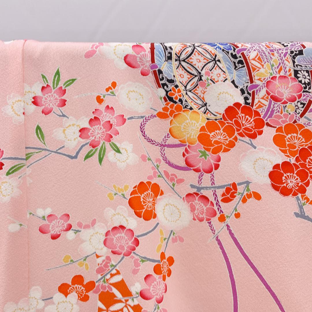 ★4037★ 子供着物 七五三 女の子 四つ身 襦袢付き