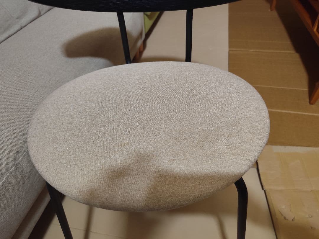 関東圏限定】カナデモノ THE CHAIR ラウンド×ブラックスチール - メルカリ