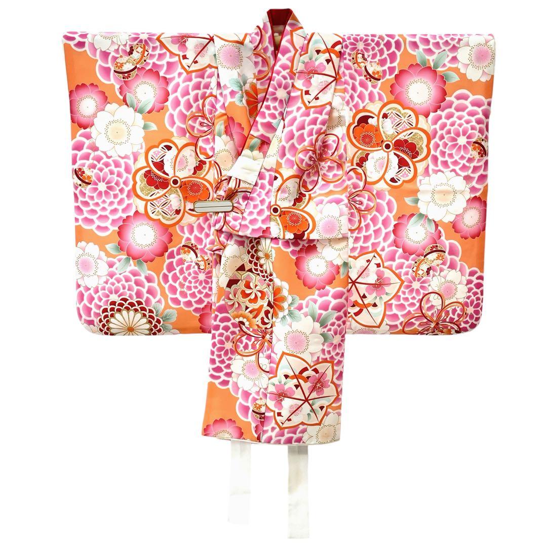 ◎mk-1721　女児　七五三　着物・被布セット　3歳　　11-20