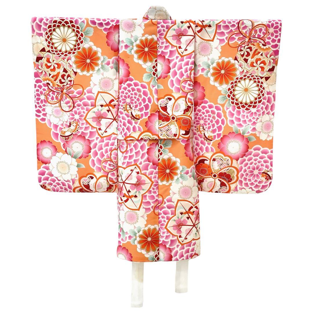 ◎mk-1721　女児　七五三　着物・被布セット　3歳　　11-20