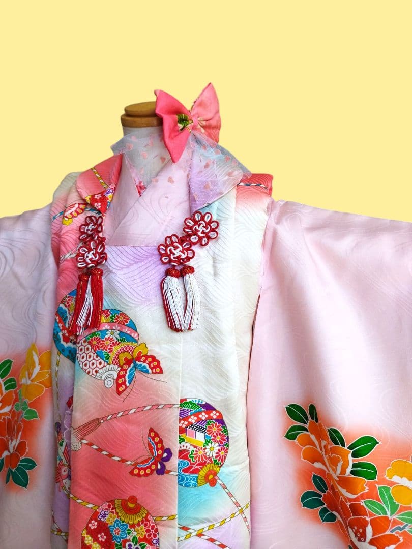 専用です☆正絹☆薄ピンクの着物と被布セット