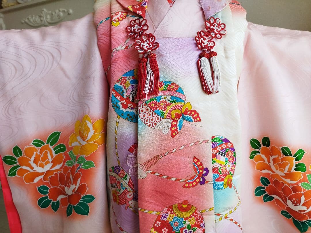 専用です☆正絹☆薄ピンクの着物と被布セット