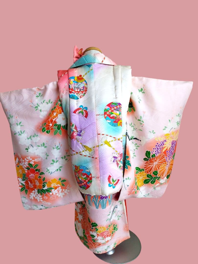 専用です☆正絹☆薄ピンクの着物と被布セット