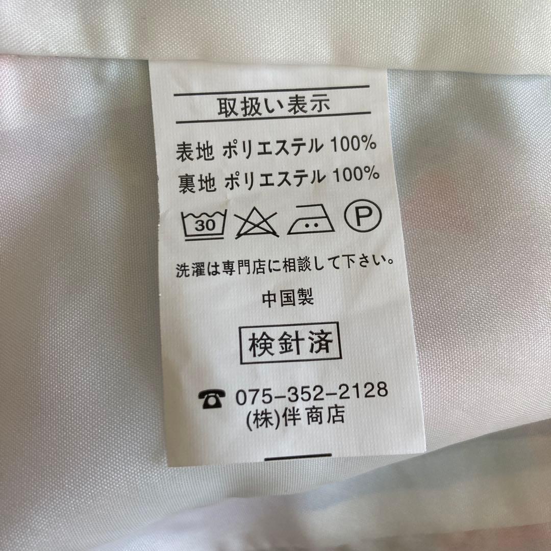 七五三　水色着物 桜模様　鞠ピンク