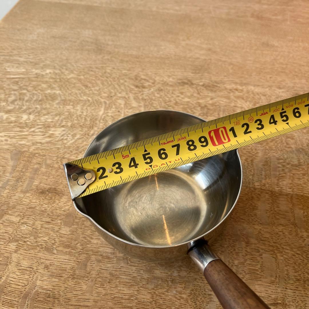 北欧ヴィンテージ　片手ステンレスパン　11cm