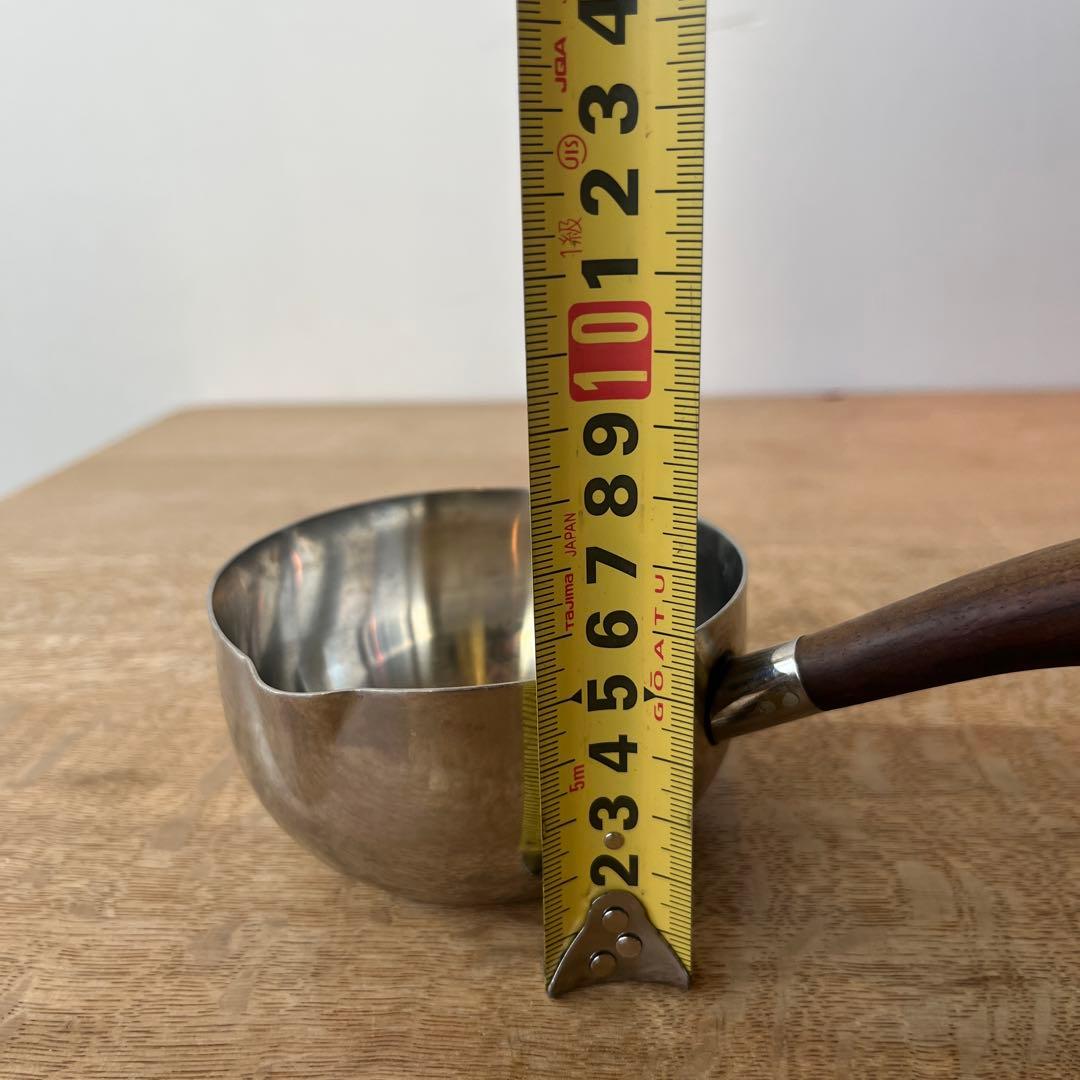 北欧ヴィンテージ　片手ステンレスパン　11cm