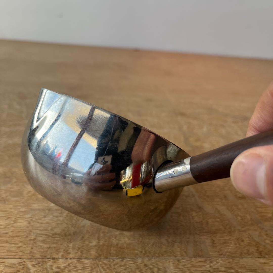 北欧ヴィンテージ　片手ステンレスパン　11cm