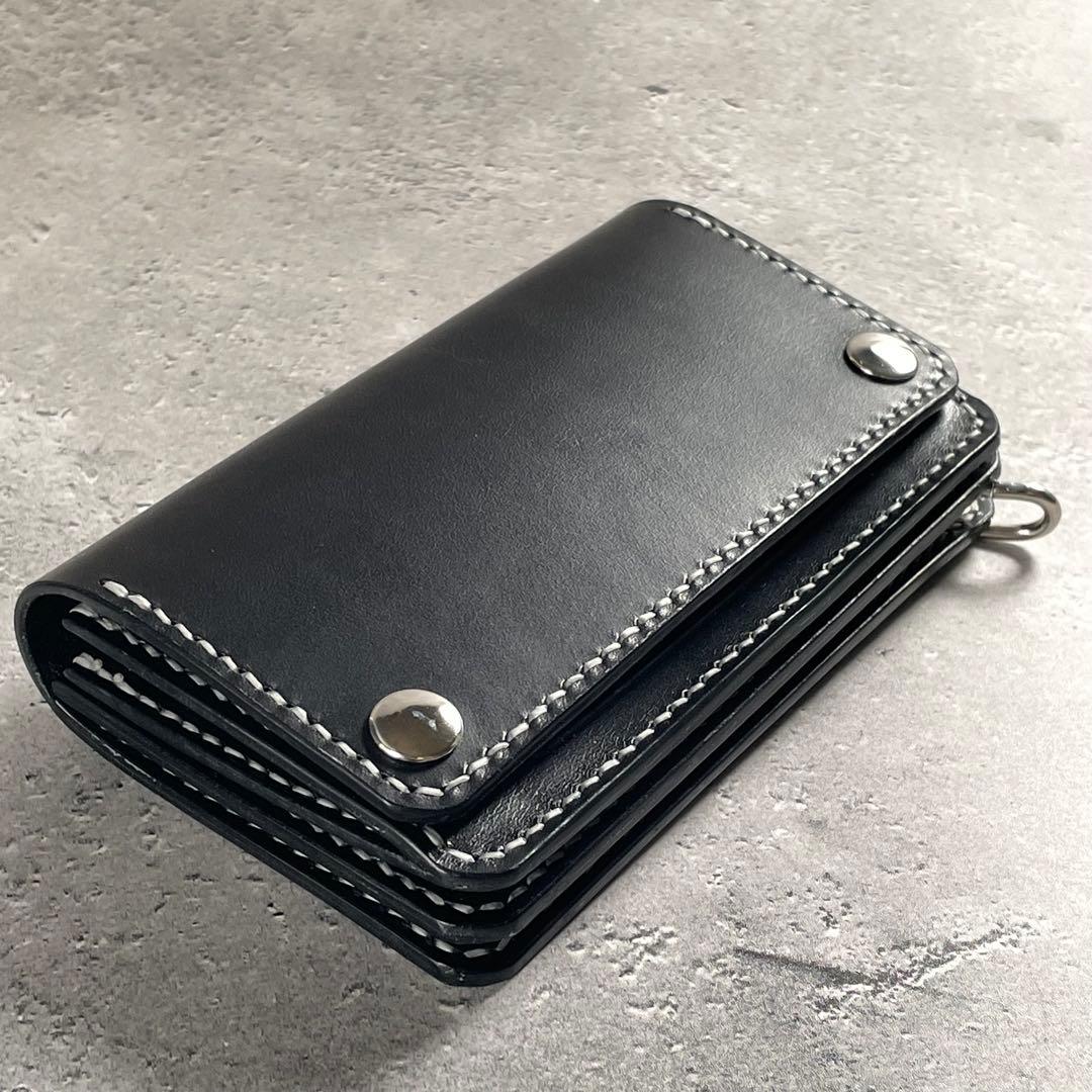 ミドルトラッカーウォレットCORE midカスタム ブラック シニュー