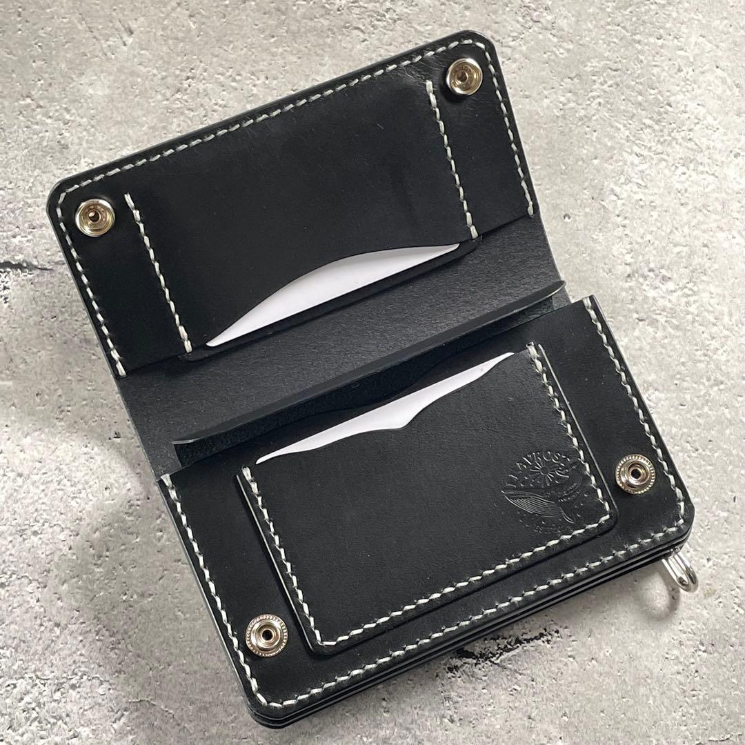 ミドルトラッカーウォレットCORE midカスタム ブラック シニュー
