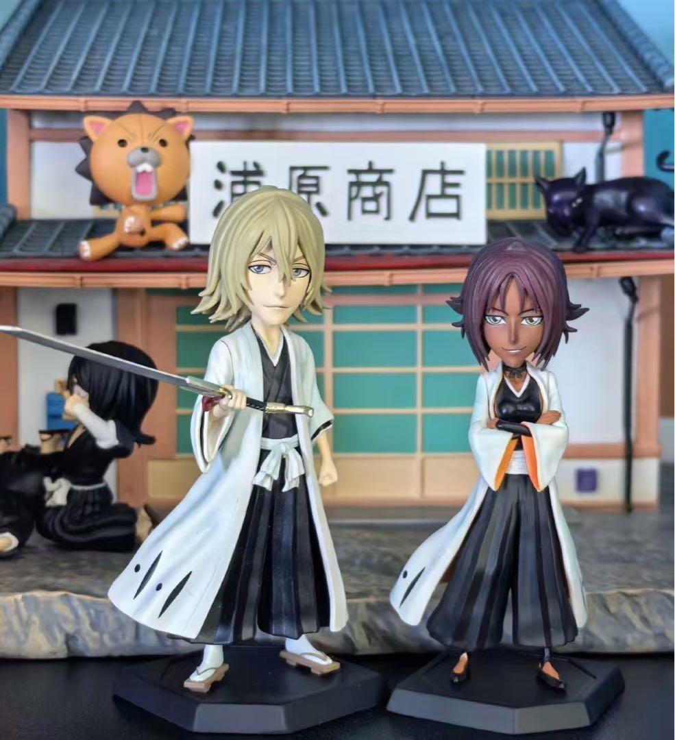 BLEACH 浦原喜助 四楓院夜一 ガレージキット ガレキ スタチュー③