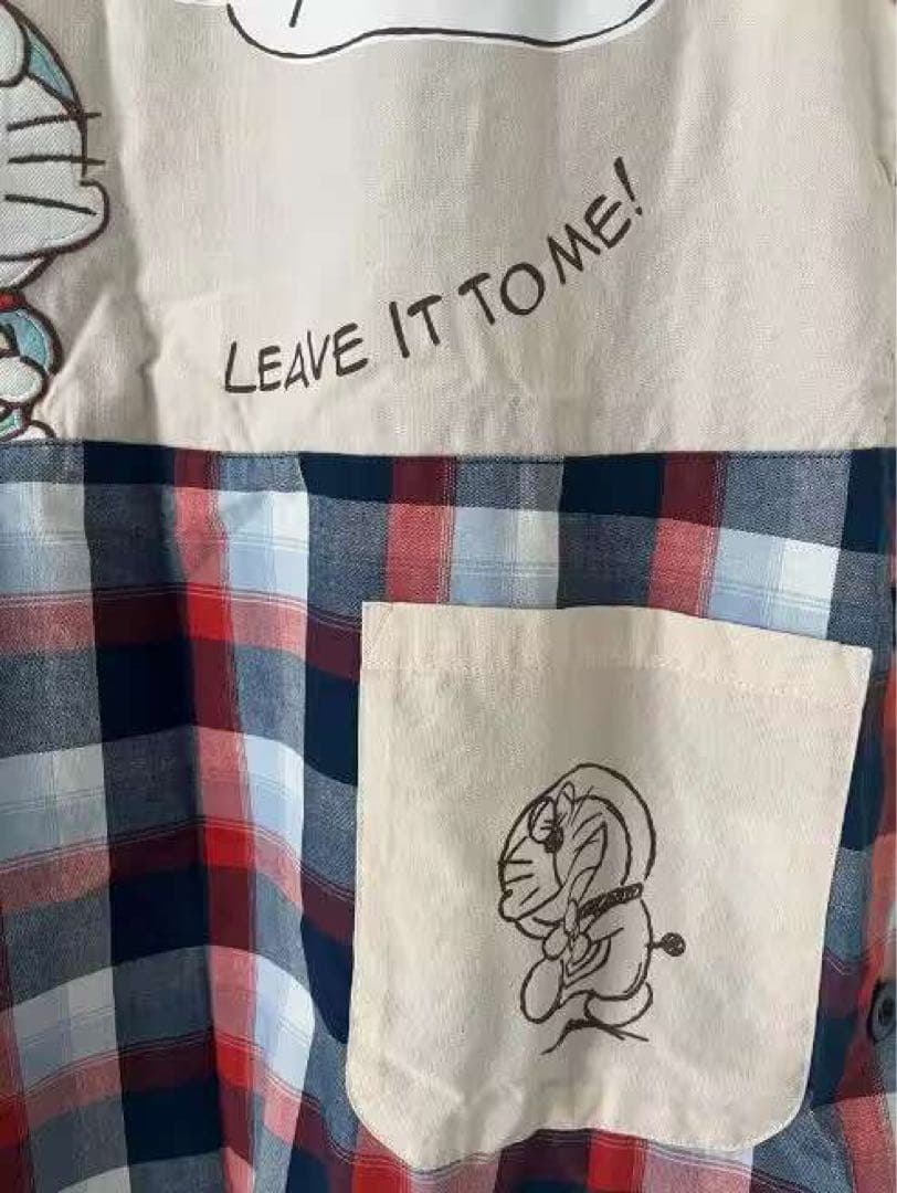 エプロン/保育士/ドラえもん/キャラクター/チェック柄