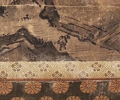 真筆】◇雪舟等楊 山水図◇ 掛軸 肉筆紙本 検 千利休 狩野