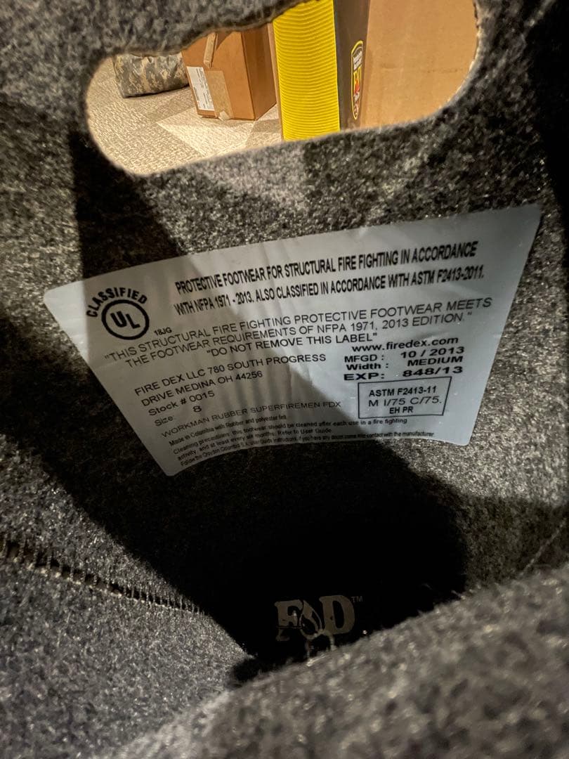 米軍放出Fire-Dex 構造用消防ブーツ NFPA1971 防火・防刃・耐熱