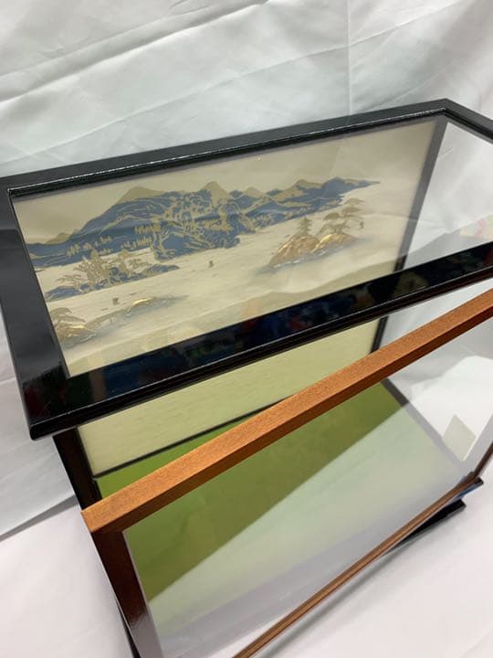 ガラスケース 子供の日 盛金 山水柄