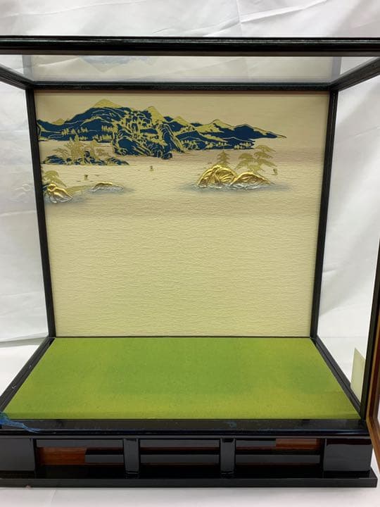 ガラスケース 子供の日 盛金 山水柄