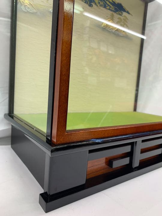 ガラスケース 子供の日 盛金 山水柄