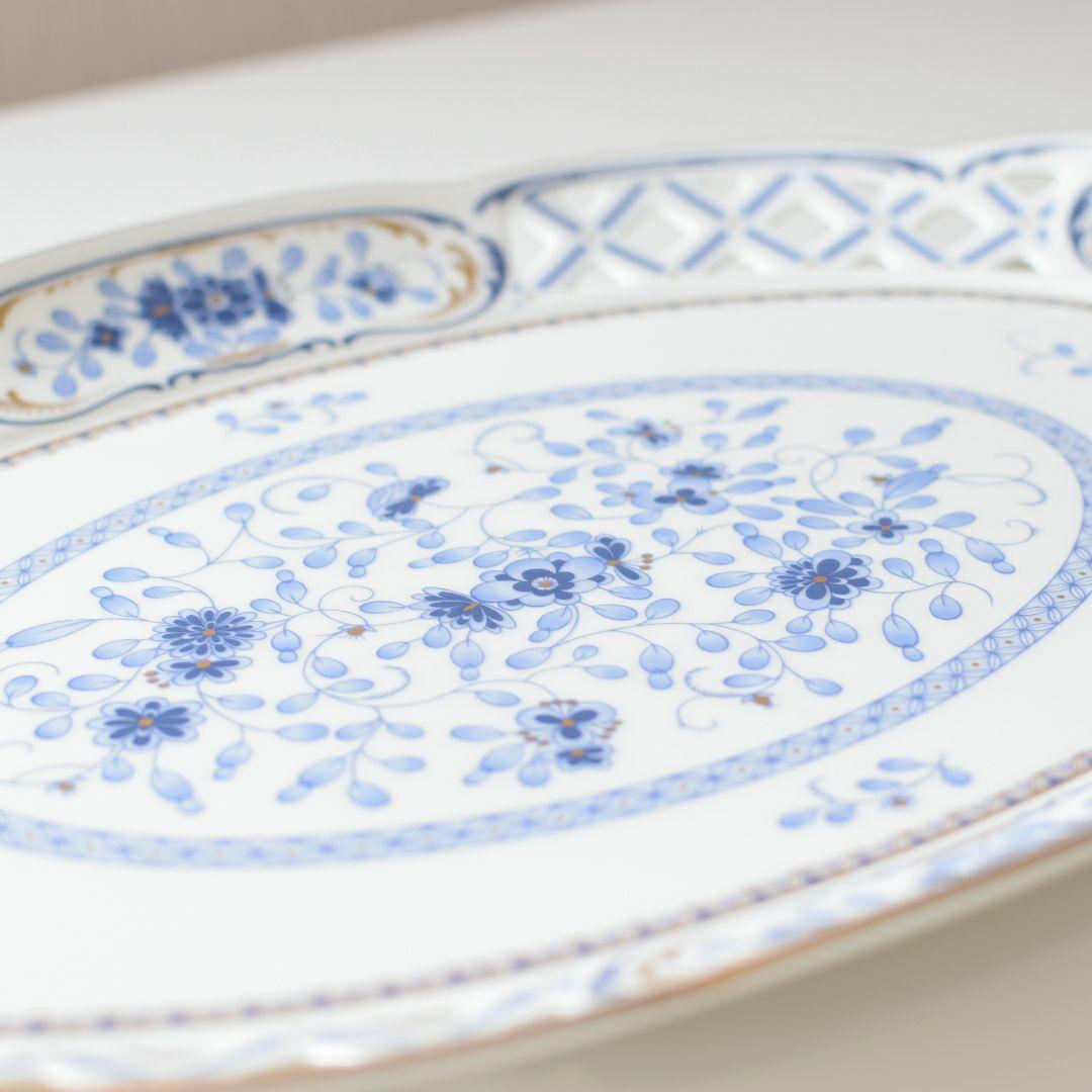 NARUMI ミラノ 大皿 サービスプレート トレー 透かし