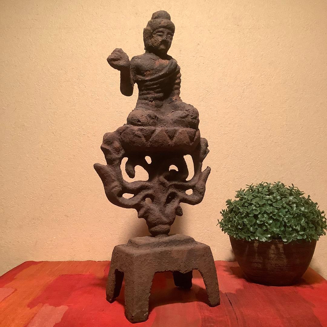 朝鮮・高麗仏「釋迦摩尼像古鉄仏」朝鮮三国・高句麗・百済・新羅・古鉄発掘仏