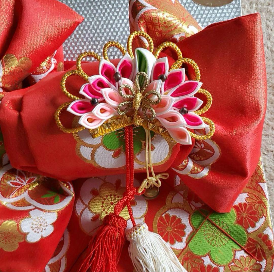 七五三着物 帯セット　ピンク　7歳